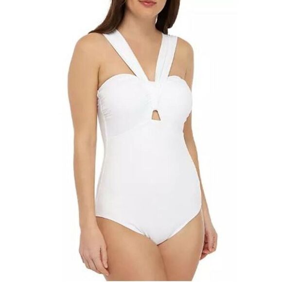 New. Tommy Bahama white swimsuit. Small. Retails $149 - Picture 6 of 13